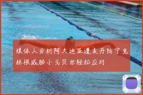 媒体人分析阿夫迪亚遭麦丹防守克林根威胁小戈贝尔轻松应对