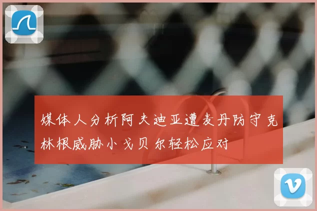 媒体人分析阿夫迪亚遭麦丹防守克林根威胁小戈贝尔轻松应对