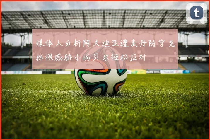 媒体人分析阿夫迪亚遭麦丹防守克林根威胁小戈贝尔轻松应对