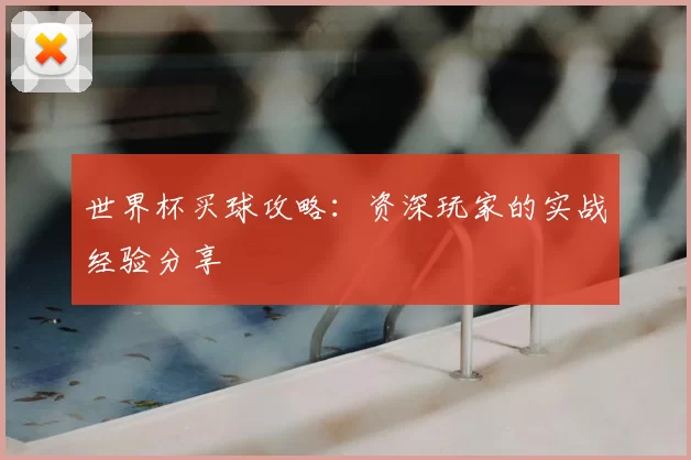 世界杯买球攻略:资深玩家的实战经验分享